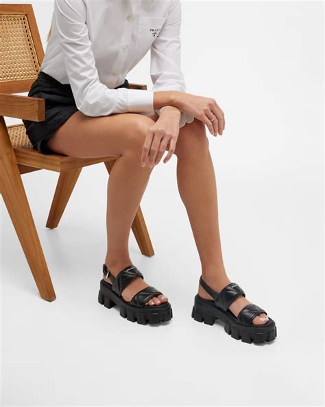 prada chunky platform|prada platform sandals.